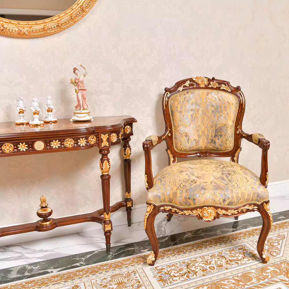 Aster Luxury Armchair Aster luxury armchair featuring spacious design, premium materials, and coiled spring support